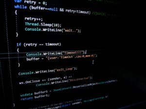 Developer writing embedded C code